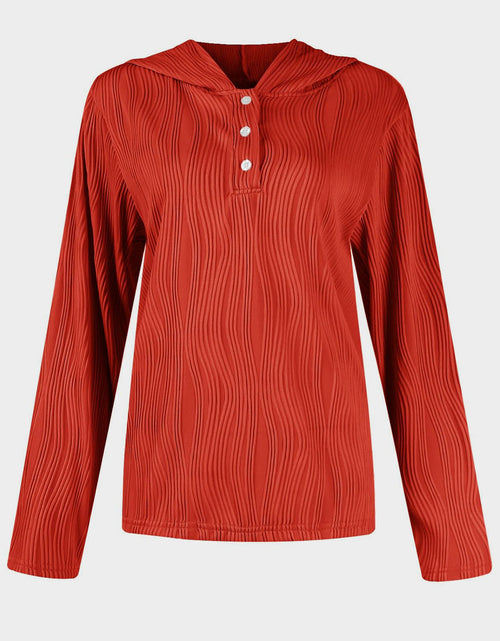 Load image into Gallery viewer, Textured Long Sleeve Hoodie
