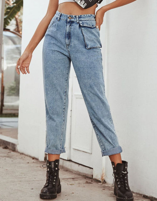 Load image into Gallery viewer, High Waist Straight Leg Jeans
