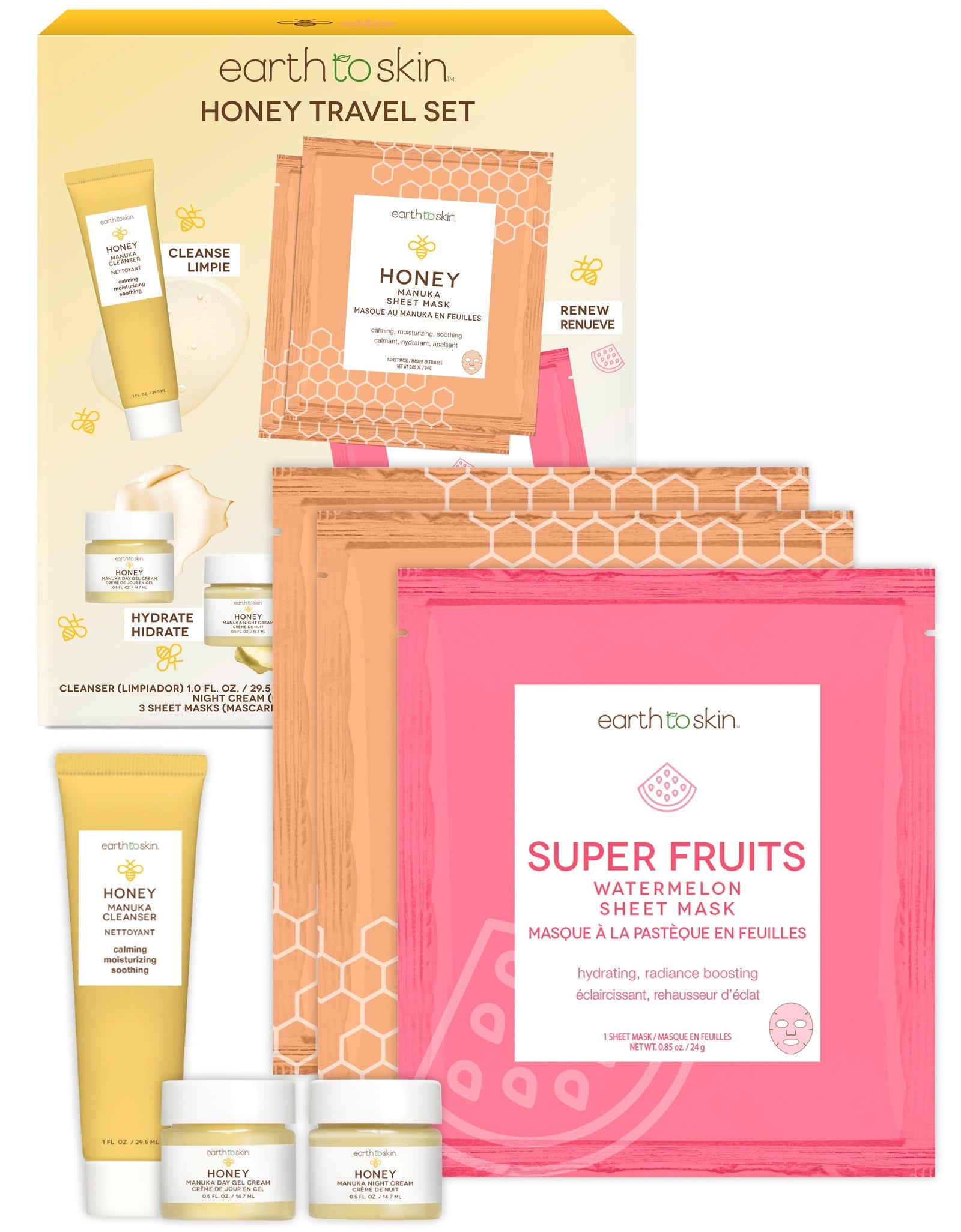Honey Travel Set by EarthToSkin