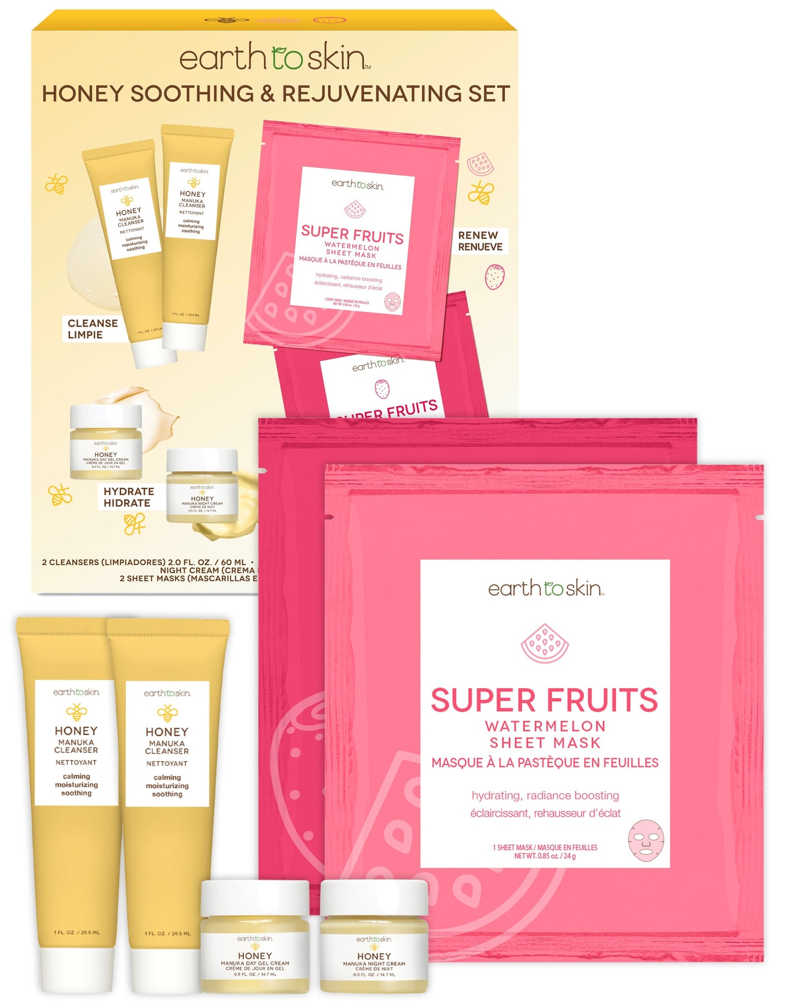 Honey Soothing & Rejuvenating Set by EarthToSkin