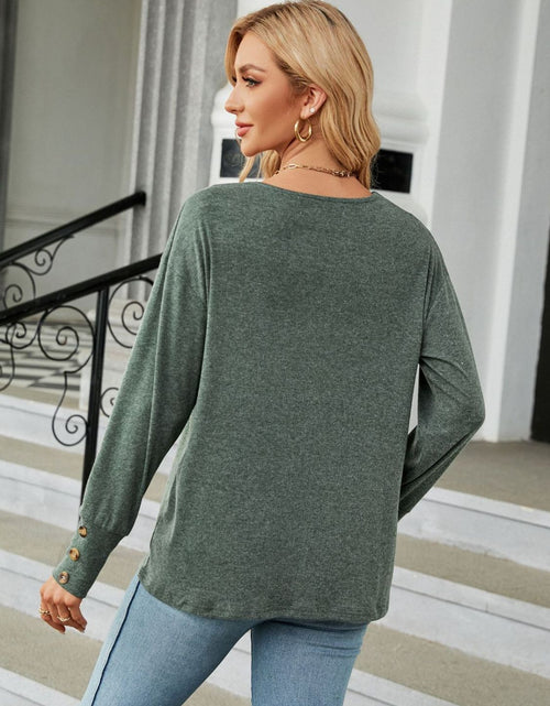 Load image into Gallery viewer, V-Neck Long Sleeve T-Shirt

