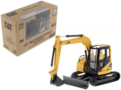 Load image into Gallery viewer, CAT Caterpillar 308C CR Excavator with Operator "Core Classics Series" 1/50 Diecast Model by Diecast Masters
