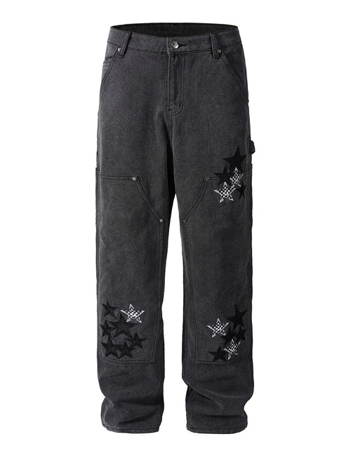 Load image into Gallery viewer, Men's Pocketed Star Jeans
