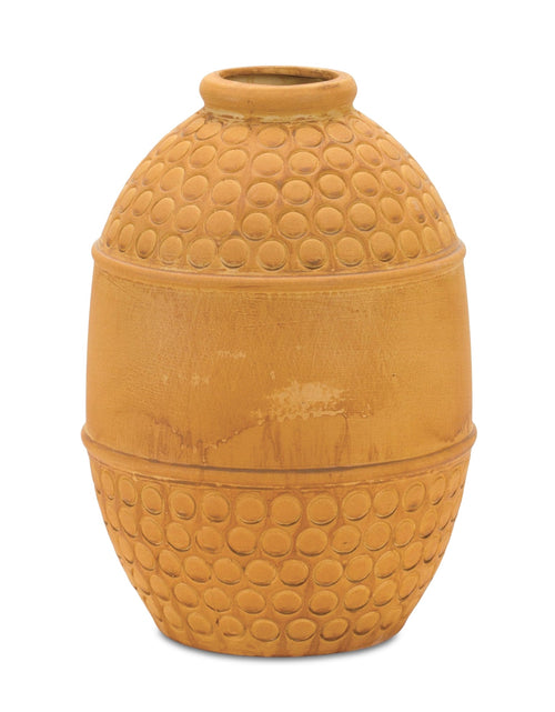 Load image into Gallery viewer, Bubbled Terra Cotta Vase 10"H
