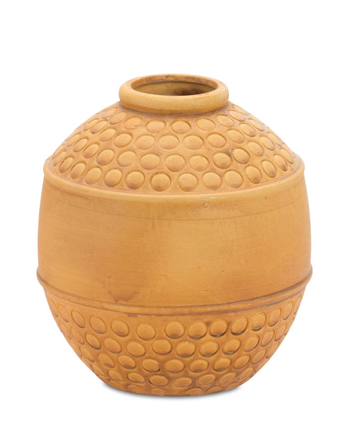 Load image into Gallery viewer, Bubbled Terra Cotta Vase 8"H
