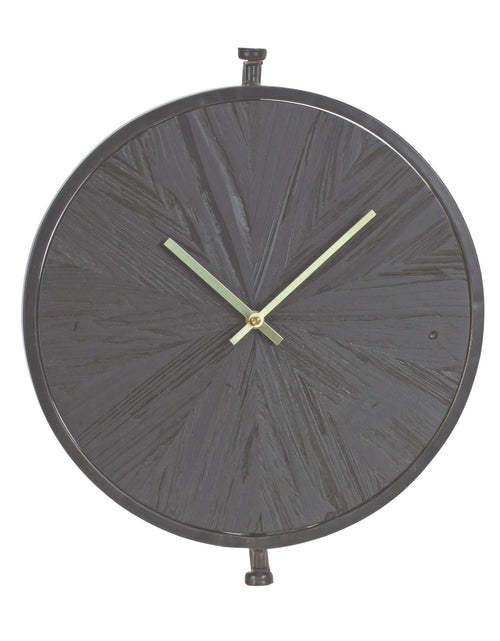 Load image into Gallery viewer, Modern Wood Wall Clock with Suspended Stand 16.25"D
