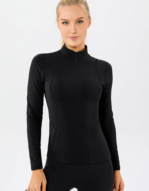 Load image into Gallery viewer, Mock Neck Quarter Zip Active T-Shirt

