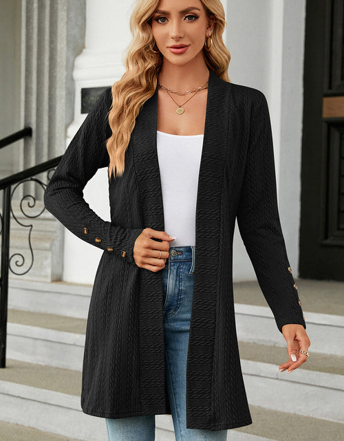Load image into Gallery viewer, Open Front Long Sleeve Cardigan
