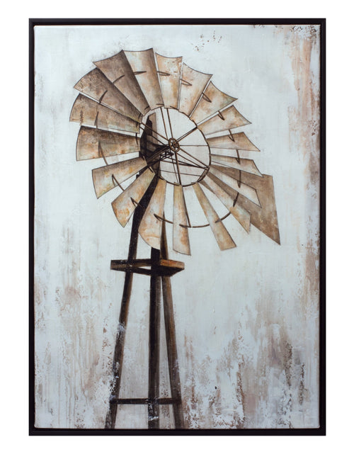 Load image into Gallery viewer, Framed Windmill Canvas Print 28"H
