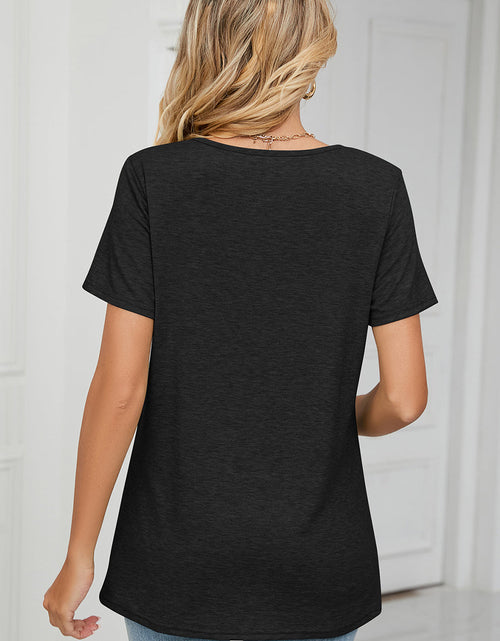 Load image into Gallery viewer, Ruched Heathered Short Sleeve T-Shirt
