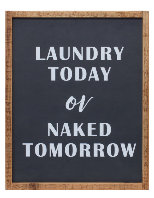 Load image into Gallery viewer, Wood Laundry Sentiment Sign 15"H
