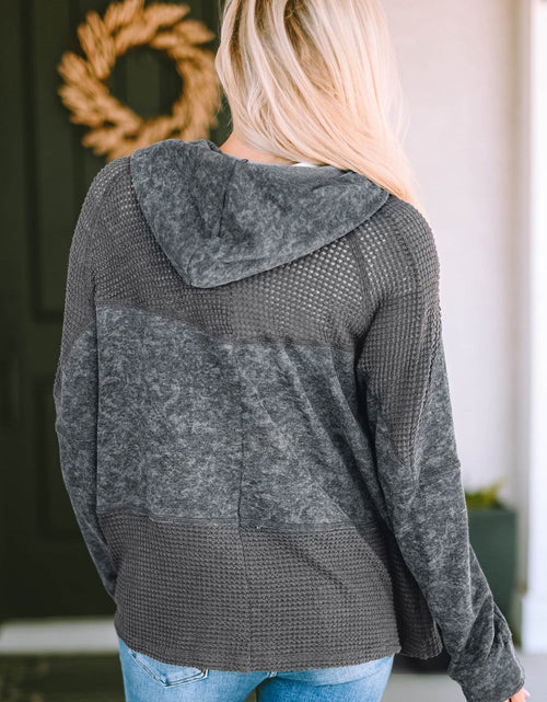 Load image into Gallery viewer, Zip-Up Drawstring Hooded Jacket
