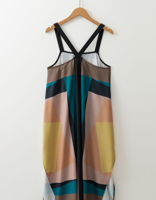 Load image into Gallery viewer, Color Block Square Neck Wide Strap Dress
