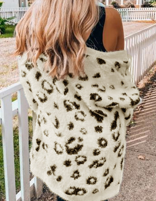 Load image into Gallery viewer, Leopard Open Front Cardigan with Pockets
