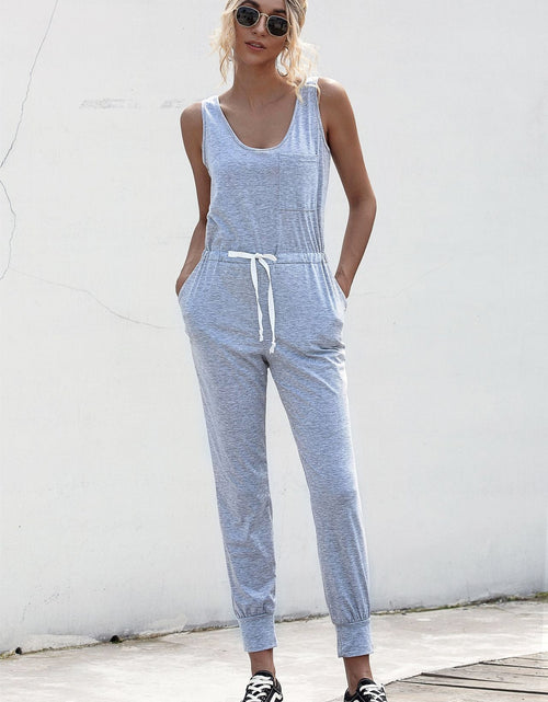Load image into Gallery viewer, Knot Sleeveless Waist Jumpsuit

