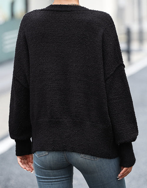 Load image into Gallery viewer, Button-Up Dropped Shoulder Cardigan
