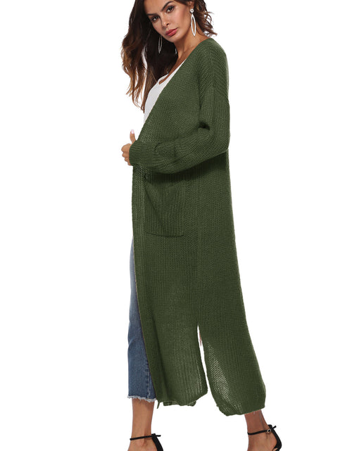 Load image into Gallery viewer, Long Sleeve Open Front Buttoned Cardigan
