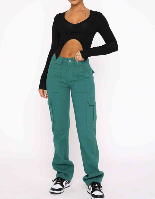 Load image into Gallery viewer, Straight Leg Cargo Pants
