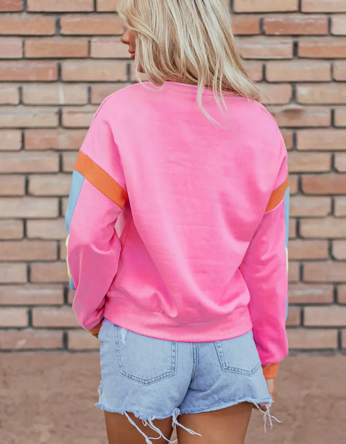 Load image into Gallery viewer, Contrast Football Long Sleeve Sweatshirt
