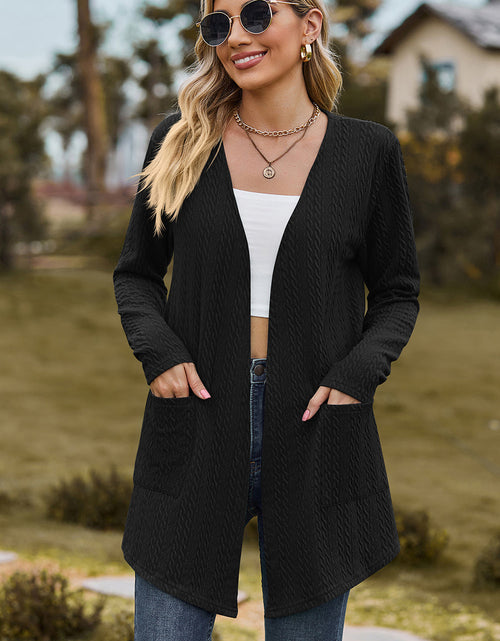 Load image into Gallery viewer, Open Front Long Sleeve Cardigan
