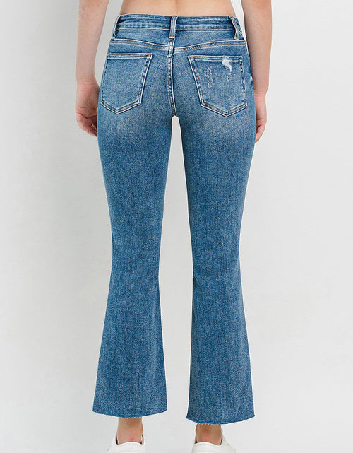 Load image into Gallery viewer, Vervet by Flying Monkey Full Size Mid Rise Distressed Cropped Flare Jeans
