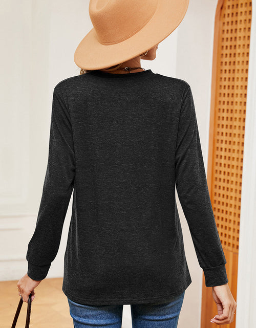 Load image into Gallery viewer, Notched Long Sleeve T-Shirt
