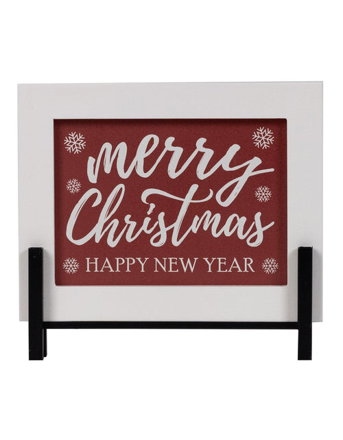 Load image into Gallery viewer, Merry Christmas/Happy New Year Sign 8.5"L
