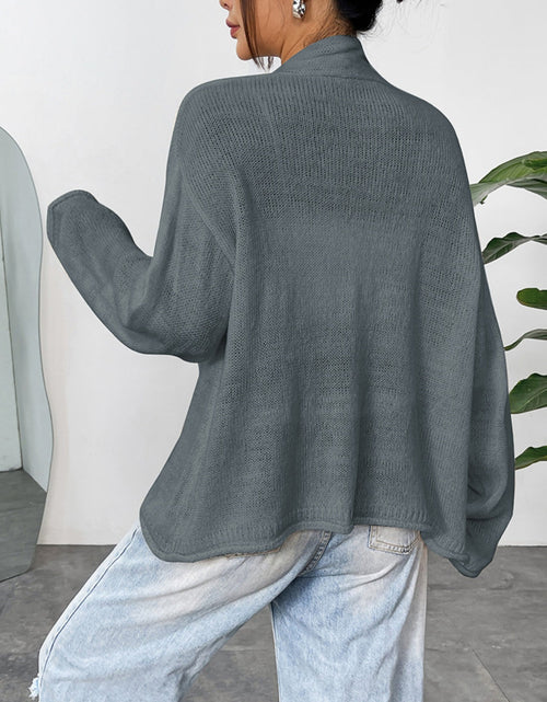 Load image into Gallery viewer, Open Front Dropped Shoulder Cardigan
