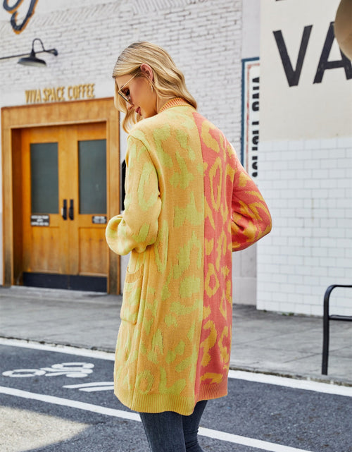 Load image into Gallery viewer, Angel Wings Leopard Button Down Longline Cardigan
