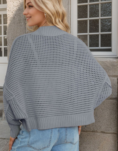 Load image into Gallery viewer, Openwork Open Front Long Sleeve Cardigan
