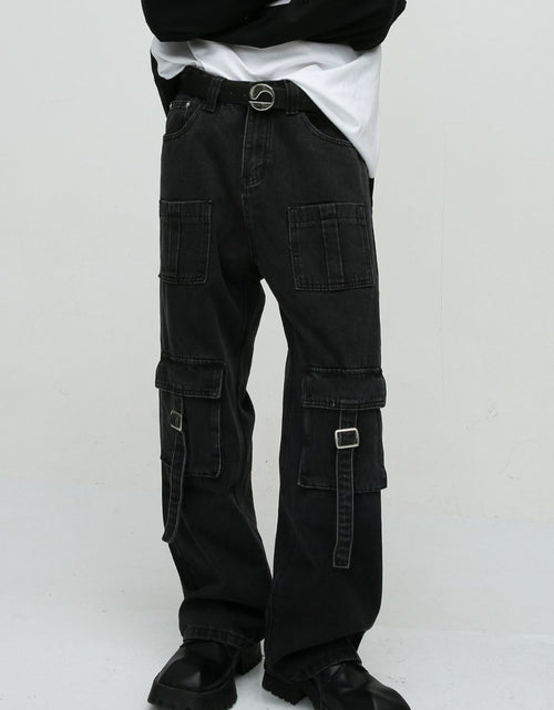 Load image into Gallery viewer, Mid Rise Men's Jeans with Cargo Pockets
