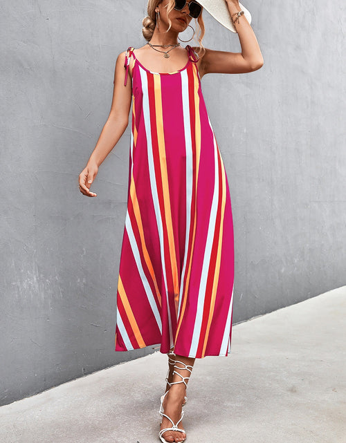 Load image into Gallery viewer, Striped Scoop Neck Cami Dress
