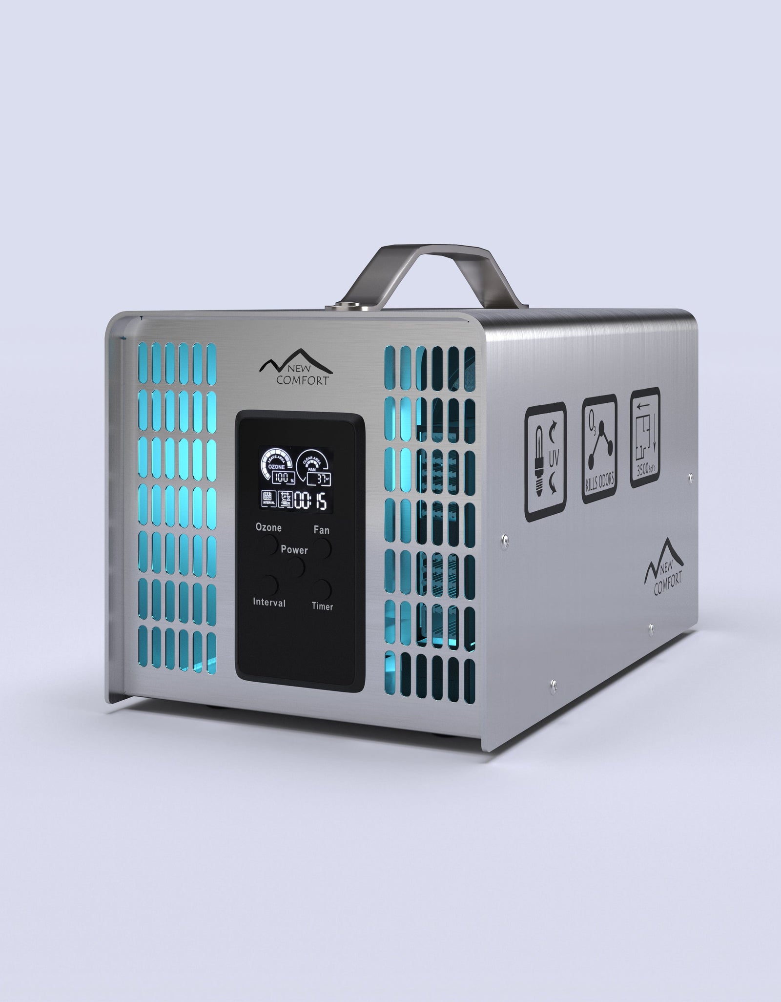 New Comfort Stainless Steel 9,000 to 14,000 mg/hr Commercial Ozone Generator and Air Purifier by Prolux Cleaners