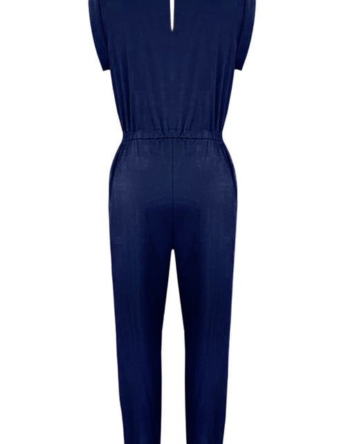 Load image into Gallery viewer, Drawstring Round Neck Sleeveless Jumpsuit
