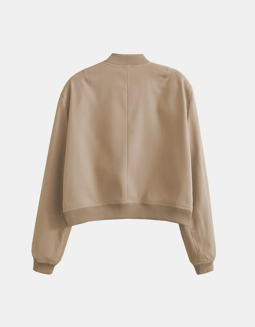 Load image into Gallery viewer, Pocketed Snap Down Baseball Collar Jacket
