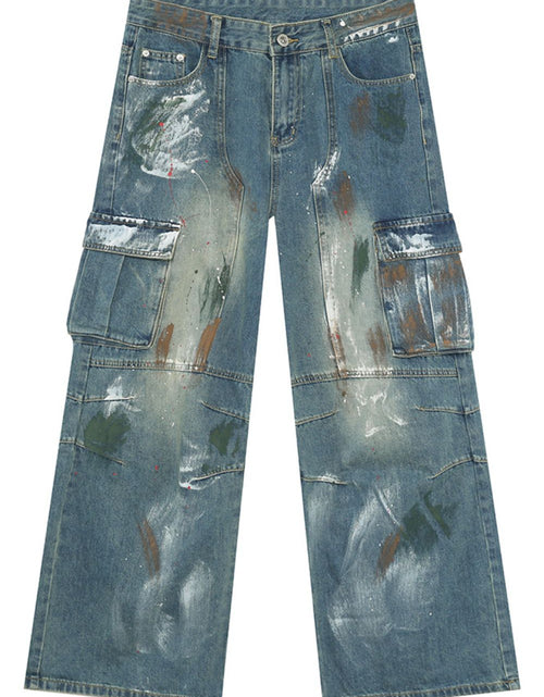 Load image into Gallery viewer, Waste Soil Style Jeans with Cargo Pockets
