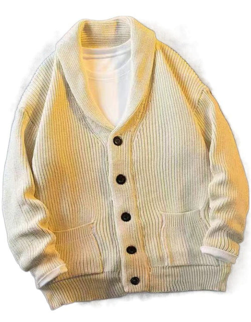 Load image into Gallery viewer, Men's Plus Size Button Down Long Sleeve Cardigan
