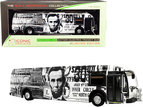 Load image into Gallery viewer, Proterra ZX5 Battery-Electric Transit Bus #9 "Downtown Reno" "Lincoln Line" (Nevada) "The Bus &amp; Motorcoach Collection" 1/87 (HO) Diecast Model by Iconic Replicas
