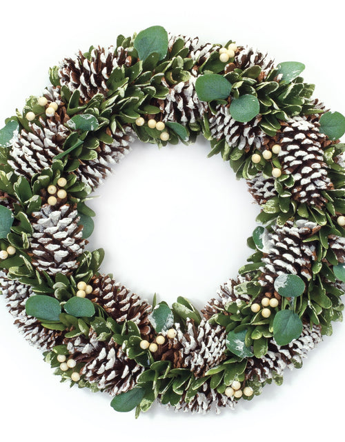 Load image into Gallery viewer, Cone and Berry Wreath 20"D
