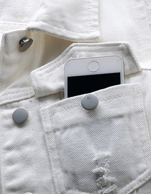 Load image into Gallery viewer, Full Size Button Down Raw Hem Sleeveless Denim Jacket Plus Size
