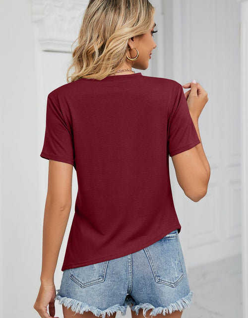 Load image into Gallery viewer, Ruched Hem Detail Crewneck T-Shirt
