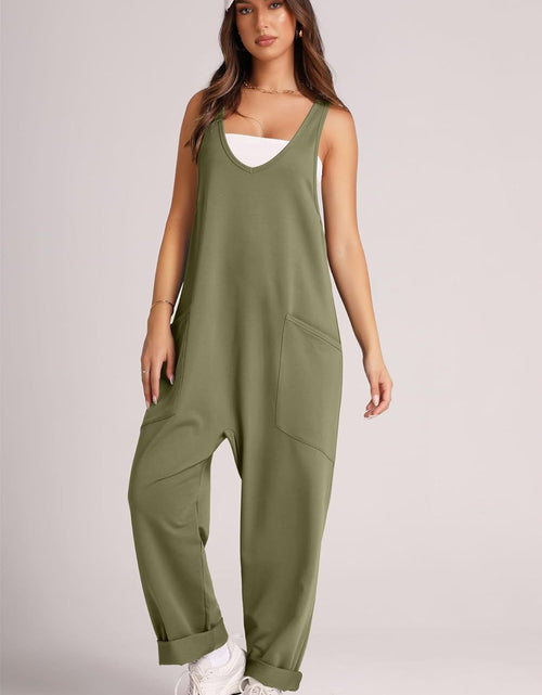Load image into Gallery viewer, Lovelet V-Neck Wide Strap Overalls
