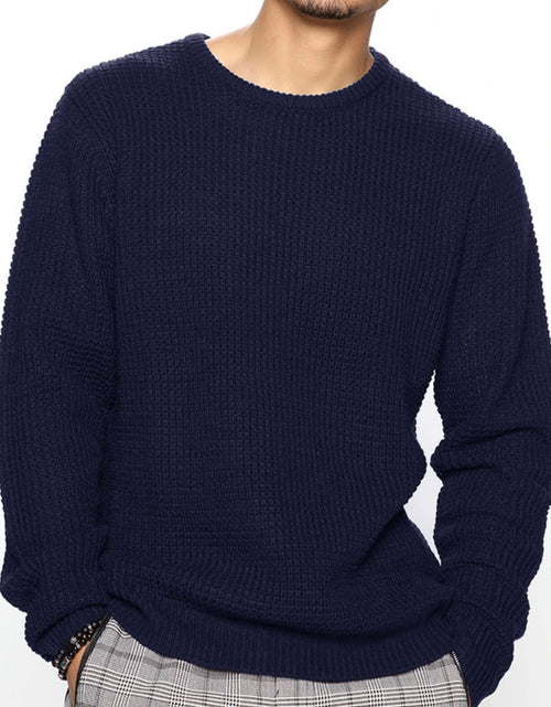 Load image into Gallery viewer, Men's Full Size Round Neck Long Sleeve Sweater Plus Size
