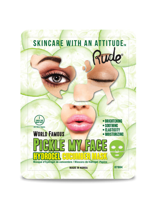 Load image into Gallery viewer, RUDE Pickle My Face Hydrogel Cucumber Mask by Avera Group
