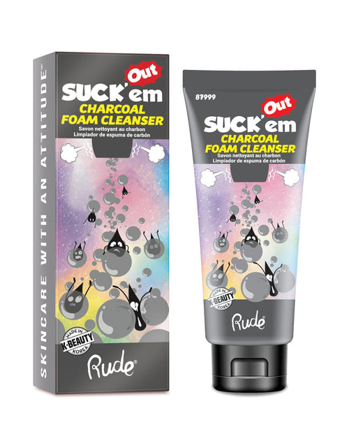 Load image into Gallery viewer, RUDE Suck'Em Out Charcoal Foam Cleanser by Avera Group
