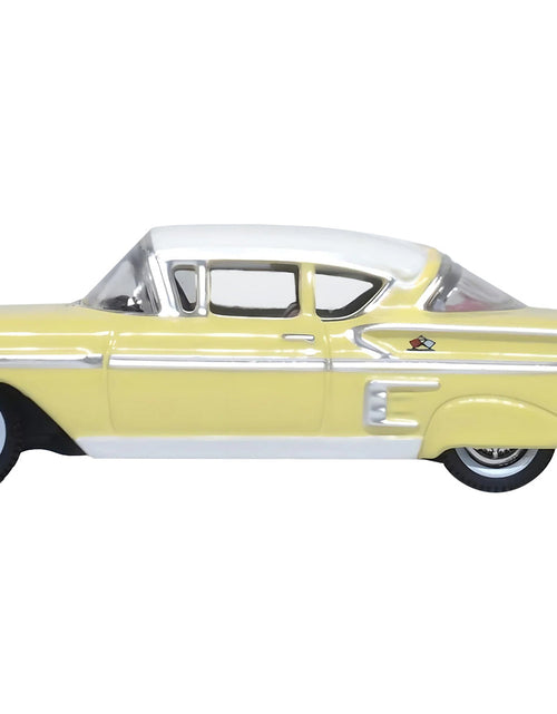 Load image into Gallery viewer, 1958 Chevrolet Impala Sport Colonial Cream with Snowcrest White Top 1/87 (HO) Scale Diecast Model Car by Oxford Diecast

