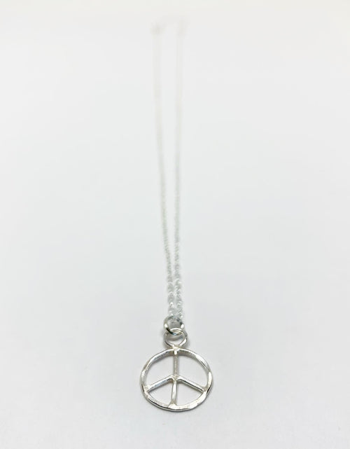Load image into Gallery viewer, Peace Sign Necklace - Small by Jennifer Cervelli Jewelry
