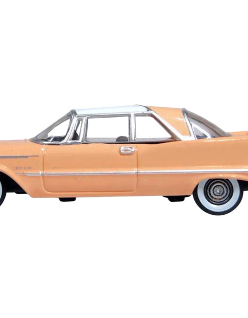 Load image into Gallery viewer, 1959 Chrysler Imperial Crown 2 Door Hardtop Persian Pink with White Top 1/87 (HO) Scale Diecast Model Car by Oxford Diecast
