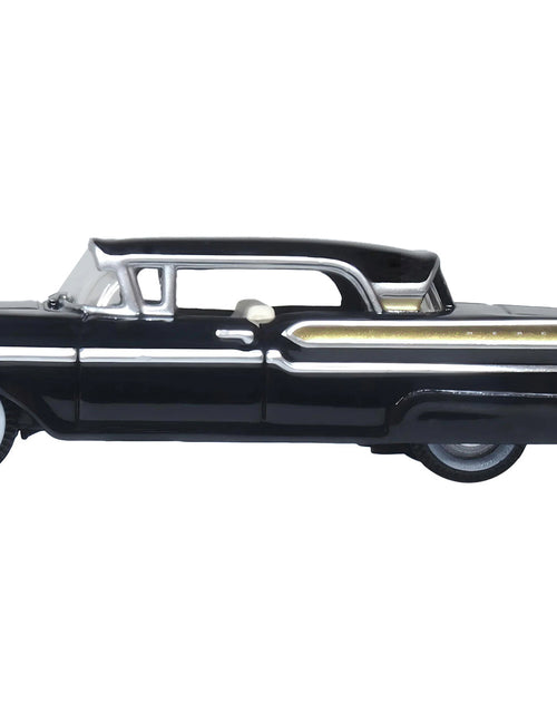 Load image into Gallery viewer, 1957 Mercury Montclair Tuxedo Black 1/87 (HO) Scale Diecast Model Car by Oxford Diecast
