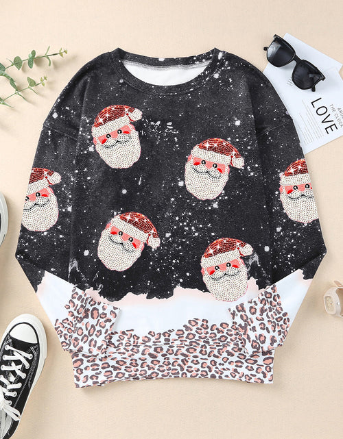 Load image into Gallery viewer, Sequin Patch Christmas Element Sweatshirt
